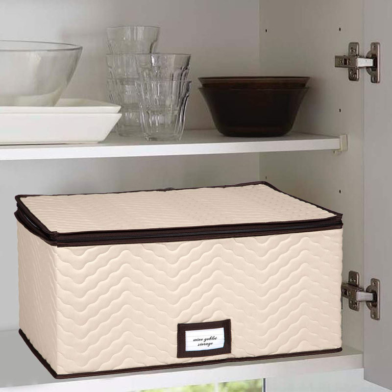 ZGONGZ Stemware Storage Case For Wine Glasses And Crystal Glassware